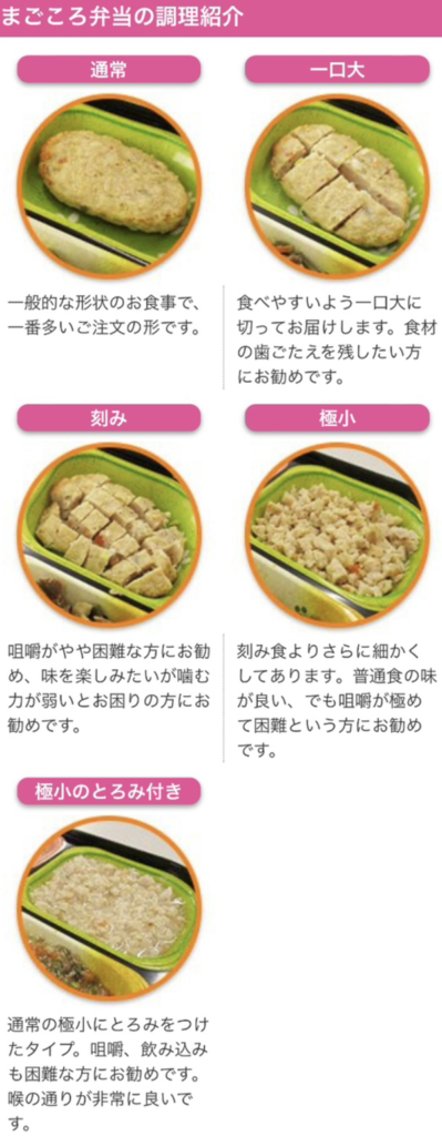 まごころ弁当 主なサービス内容