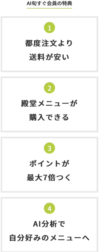 AIがメニューを提案してくれる 定期購入（AI旬すぐ）