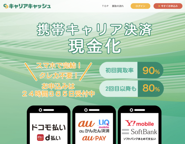 【キャリアキャッシュ クレジットカード現金化】換金率や入金スピード、利用者口コミなどの最新情報を紹介します